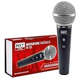 Microfone Dinâmico De Metal MXT M-58 Preto Cabo 3m